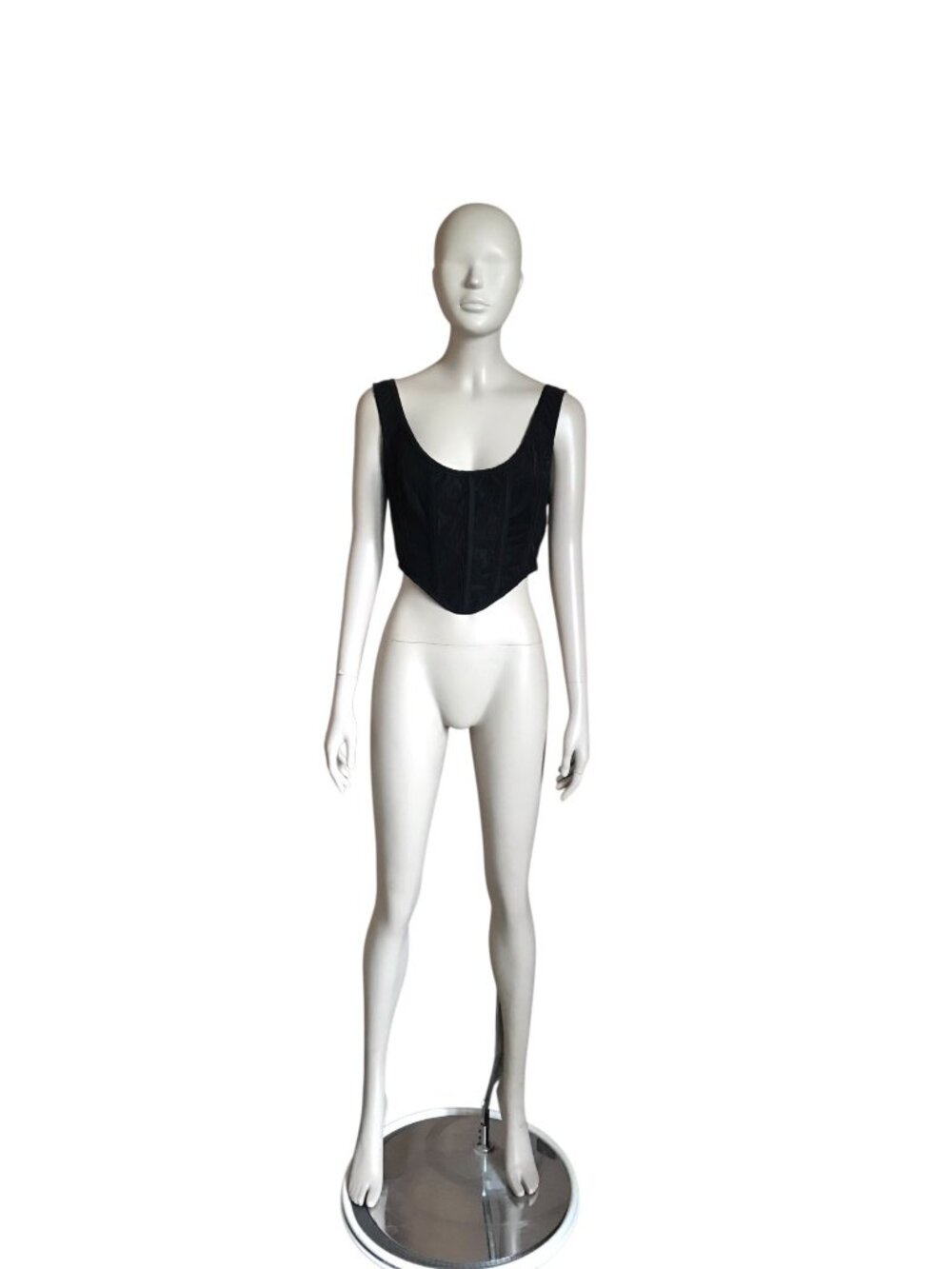 By Dyln Black Corset Crop Top